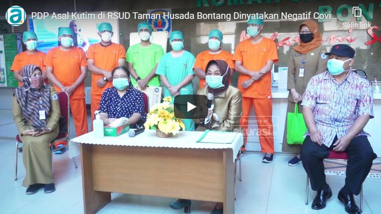 PDP Asal Kutim di RSUD Taman Husada Bontang Dinyatakan Negatif Covid-19