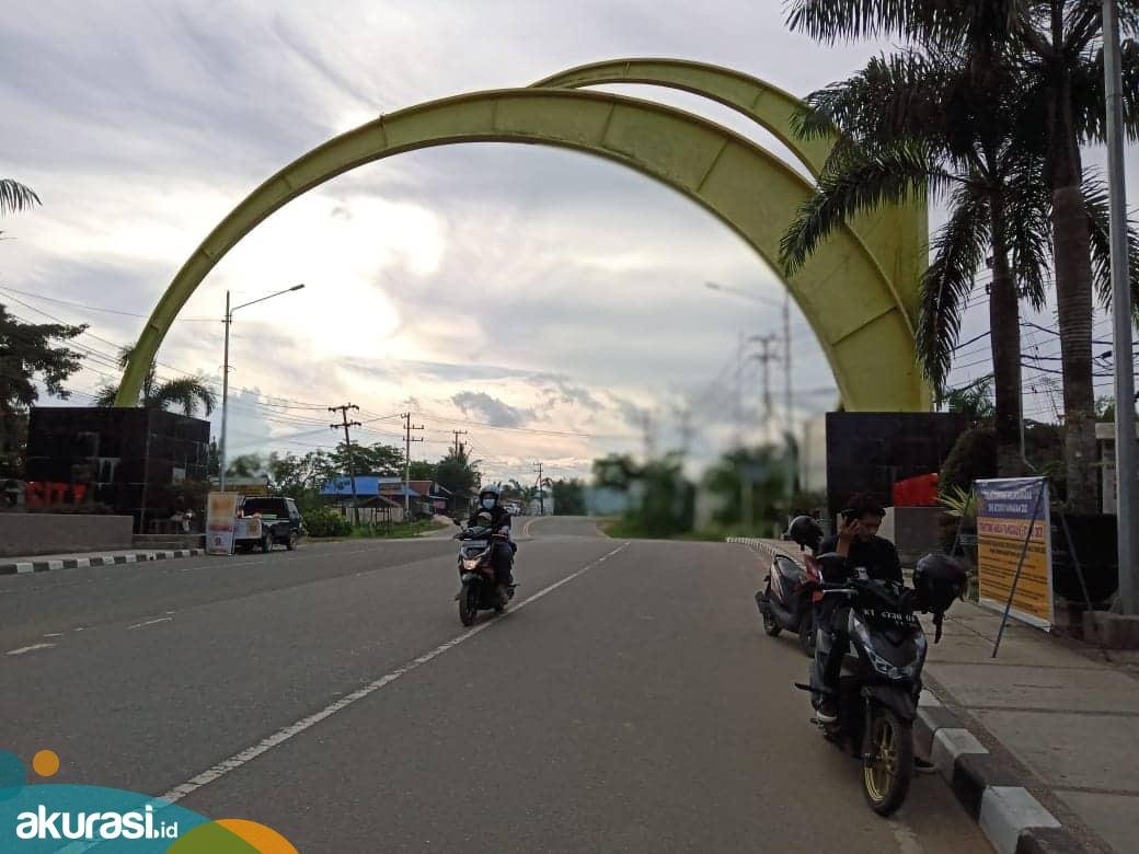 Melempem!! Pelaksanaan Penyekatan PPKM, Tugu Selamat Datang Bontang Tanpa Penjagaan